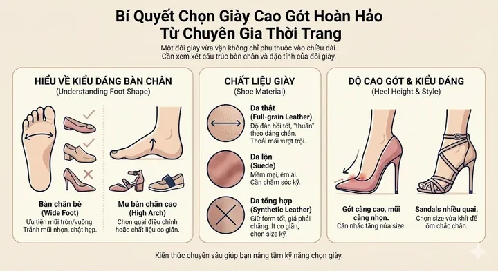 Cách Chọn Size Giày Cao Gót EU Sang VN Chuẩn Xác Nhất Cho Phái Nữ
