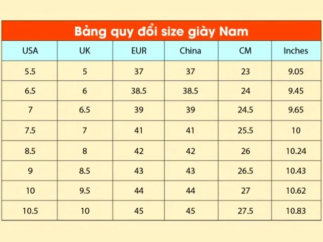 Hướng Dẫn Chi Tiết Cách Chọn Size Giày Trẻ Em Trung Quốc Chuẩn Xác Nhất