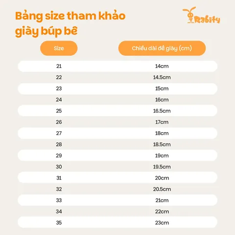 Chân Bé Dài 14cm Đi Giày Size Mấy? Hướng Dẫn Chọn Size Chuẩn Nhất