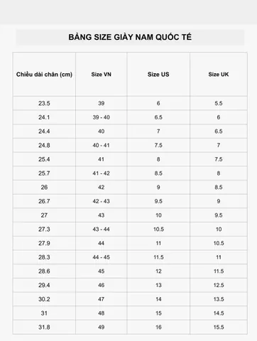 Chân 25cm Đi Giày Size Bao Nhiêu? Hướng Dẫn Chọn Size Chuẩn Từ A-z