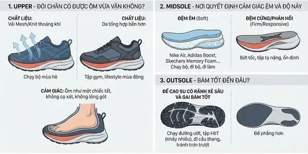 Bí Quyết Chọn Giày Thể Thao Nam Phù Hợp Cho Mọi Hoạt Động & Dáng Người