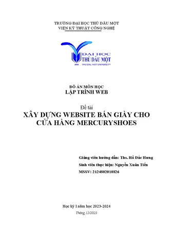 Xây Dựng Website Bán Giày: Hướng Dẫn Chi Tiết Cho Đồ Án & Dự Án Thực Tế Xây Dựng Website Bán Giày: Hướng Dẫn Chi Tiết Cho Đồ Án & Dự Án Thực Tế