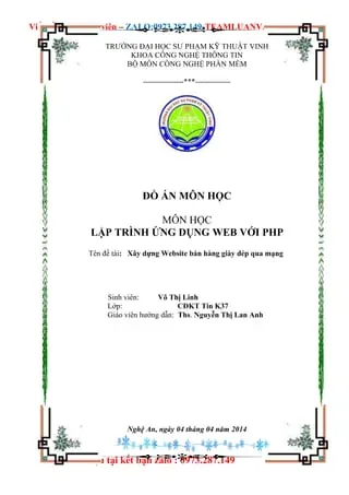 Đồ Án Xây Dựng Website Bán Giày Online: Hướng Dẫn Chi Tiết Và Các Yếu Tố Cần Thiết