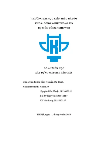 Đồ Án Xây Dựng Website Bán Giày Online: Hướng Dẫn Chi Tiết Và Các Yếu Tố Cần Thiết