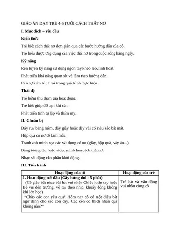 Giáo Án Rèn Kỹ Năng Thắt Dây Giày Cho Trẻ Mẫu Giáo: Hướng Dẫn Chi Tiết & Phương Pháp Hiệu Quả