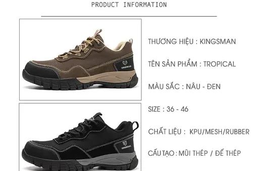 Giày Bảo Hộ Kingsman Aiden: Đánh Giá, Tính Năng & Địa Chỉ Mua Uy Tín TPHCM