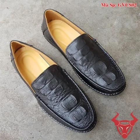 Giày Lười Da Bò Dập Vân Cá Sấu: Lựa Chọn Sang Trọng, Nâng Tầm Phong Cách