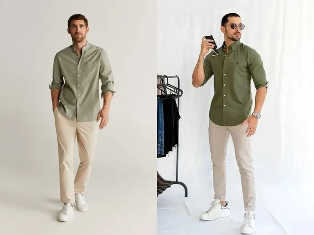 Giày Màu Xanh Rêu Phối Với Màu Gì Để Trở Nên Sành Điệu & Hài Hòa?