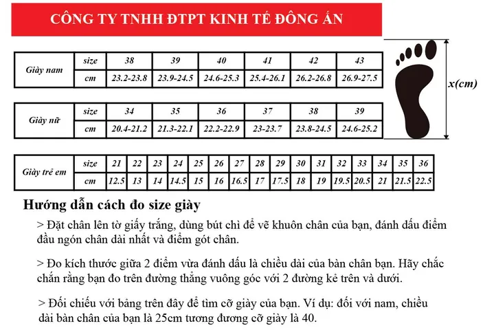 Giày Nam Size Nhỏ Nhất Là Bao Nhiêu? Hướng Dẫn Chọn Size Chuẩn Xác