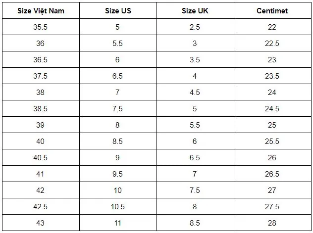 Giày Size 42.5 Là Bao Nhiêu Cm? Hướng Dẫn Quy Đổi Chi Tiết Và Cách Chọn Size Chuẩn Giày Size 42.5 Là Bao Nhiêu Cm? Hướng Dẫn Quy Đổi Chi Tiết Và Cách Chọn Size Chuẩn