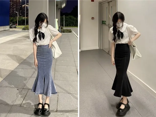 Váy Đuôi Cá Kết Hợp Giày Thể Thao: Bí Quyết Phối Đồ Trẻ Trung, Năng Động Váy Đuôi Cá Kết Hợp Giày Thể Thao: Bí Quyết Phối Đồ Trẻ Trung, Năng Động